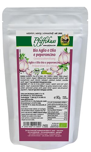 Bio Gewürzmischung Aglio e Olio 90g pikant